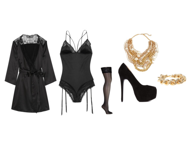 Black Body Suit Classy Lingerie