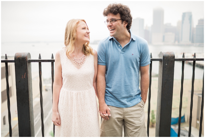 NYC Skyline Engagement Photos Brooklyn Engagement Photographer