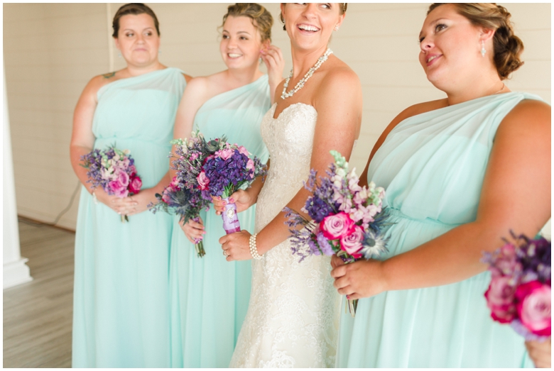 Teal and Pink Beach Wedding